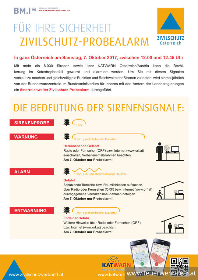 Foto 1, 19.09.2017, Für Ihre Sicherheit - Zivilschutz-Probealarm am 7. Oktober 2017