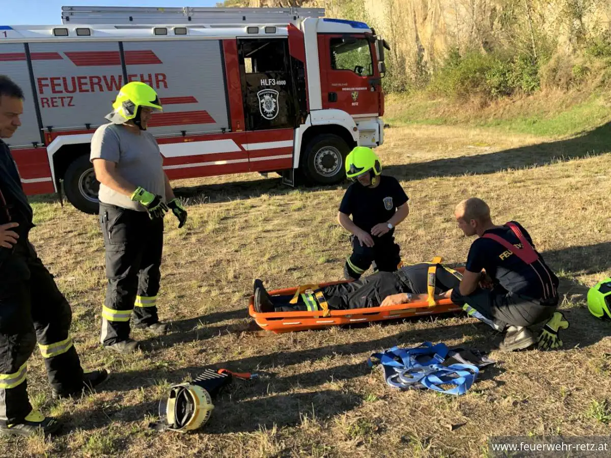 Foto 1, 14.08.2023, Technische Übung im Steinbruch Obernalb