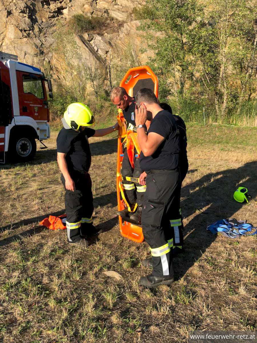 Foto 3, 14.08.2023, Technische Übung im Steinbruch Obernalb