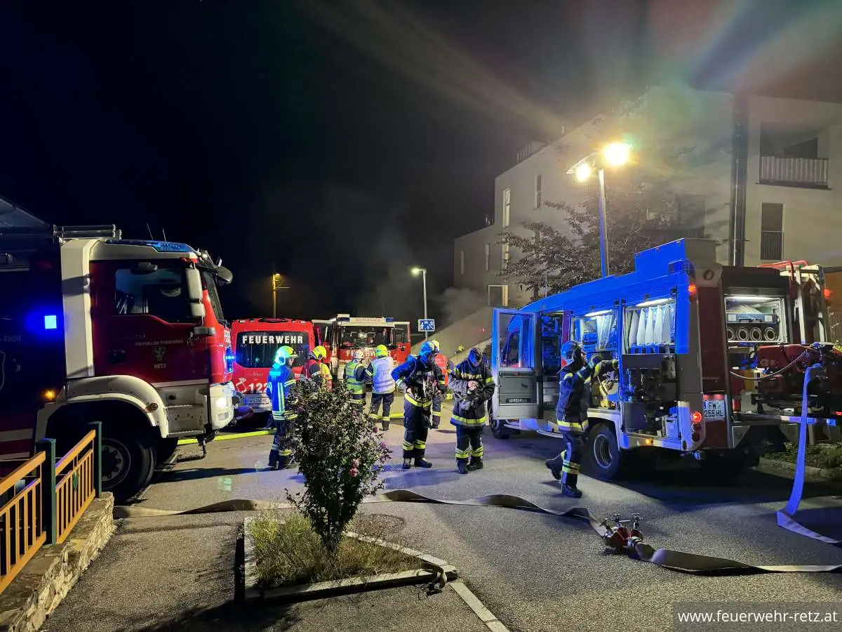Foto 1, 04.07.2024, Brandeinsatz - PKW-Brand in Tiefgarage