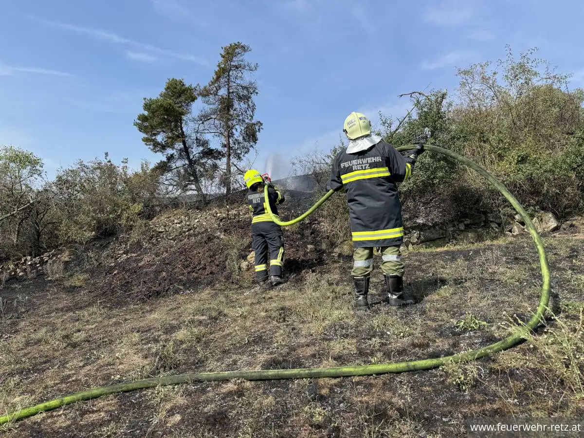 Foto 2, 04.09.2024, Einsatzreicher Tag für die Feuerwehr Retz - Flurbrand, Brandmelderalarm, Gasunfall