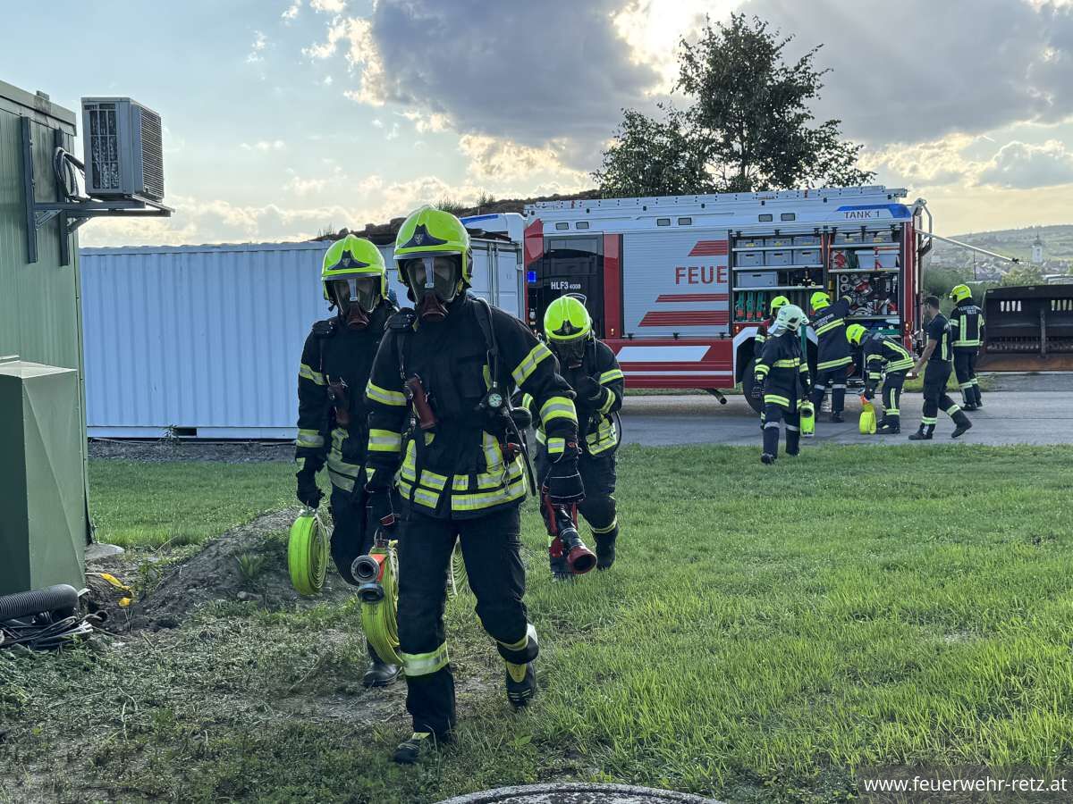 Foto 4, 28.07.2025, Einsatzübung in der Biogasanlage Retz