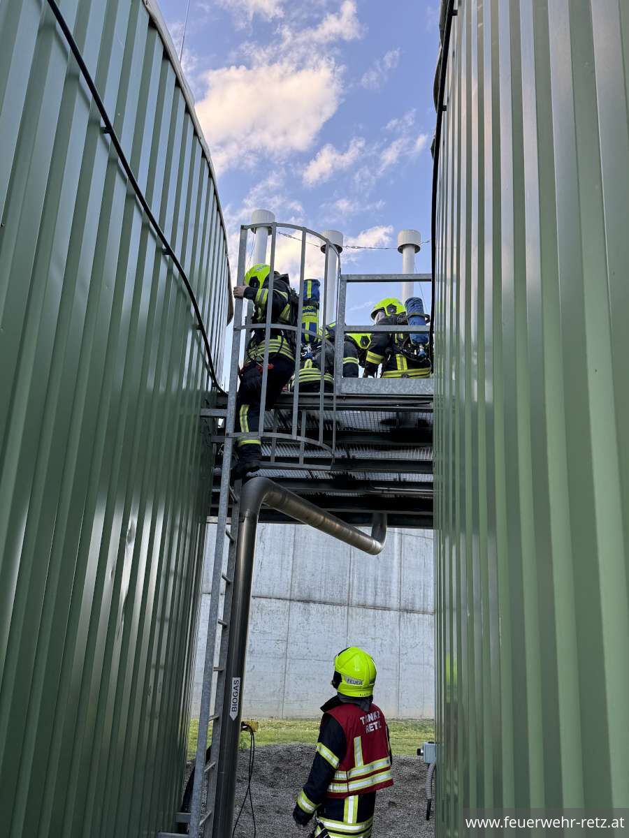 Foto 5, 28.07.2025, Einsatzübung in der Biogasanlage Retz