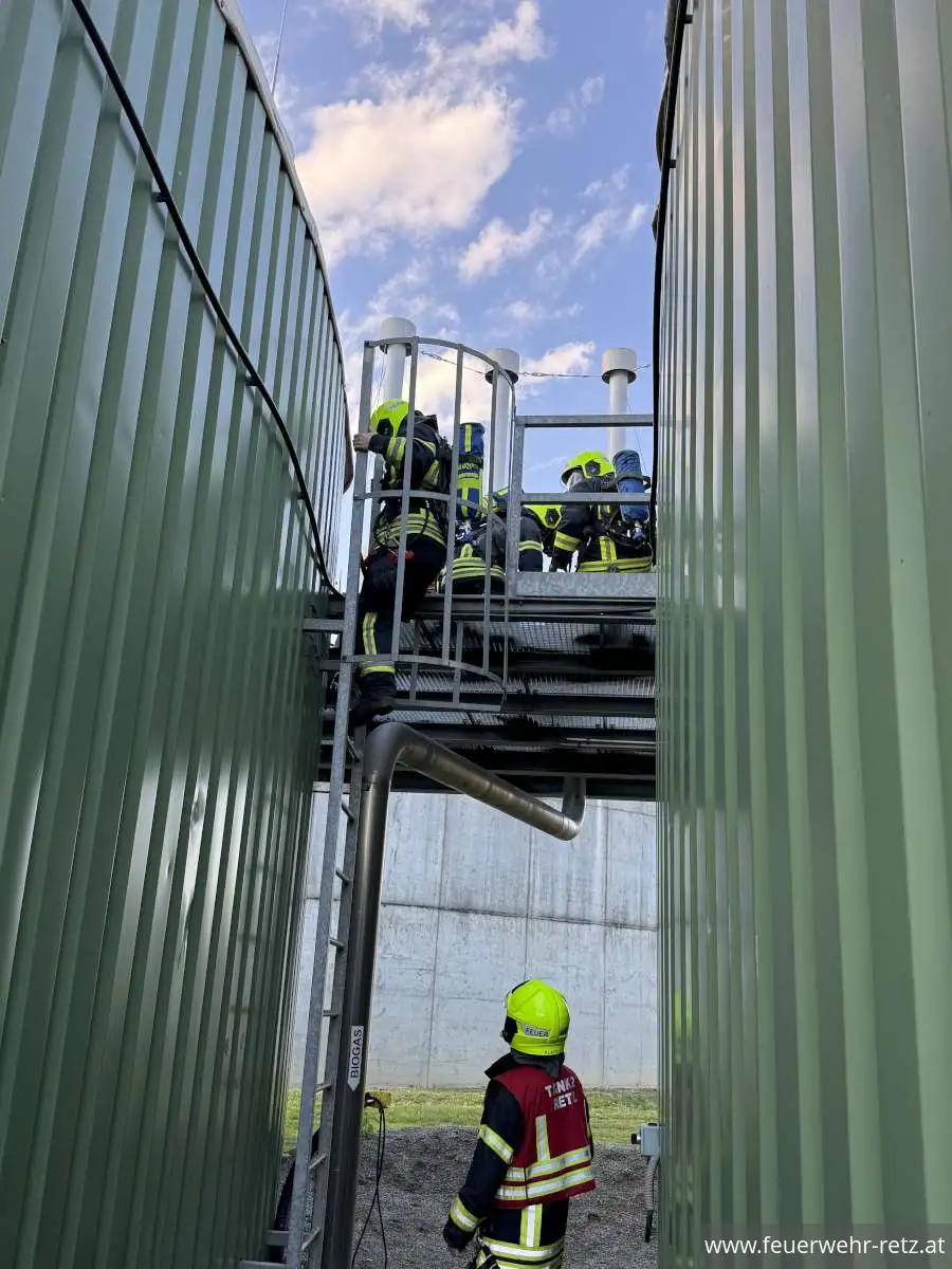 Foto 5, 28.07.2025, Einsatzübung in der Biogasanlage Retz