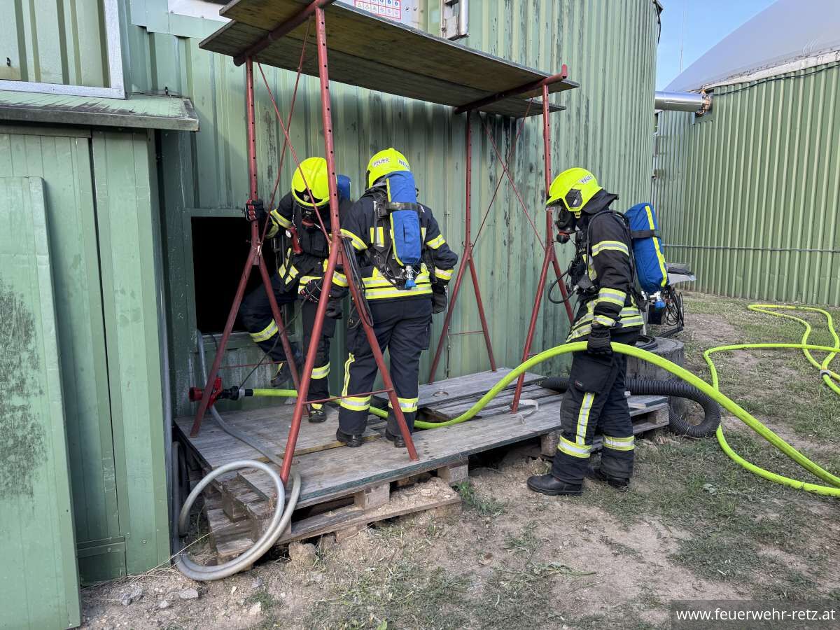 Foto 6, 28.07.2025, Einsatzübung in der Biogasanlage Retz