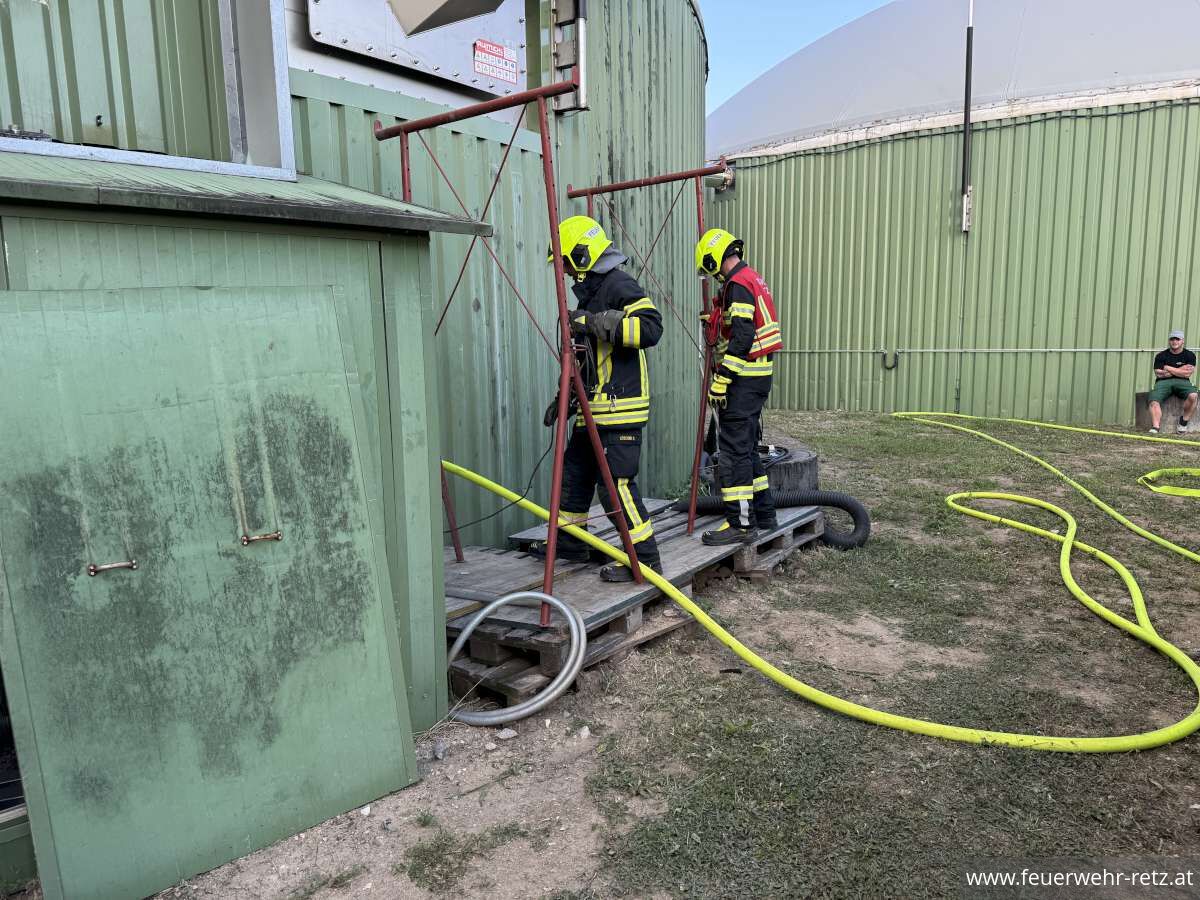 Foto 7, 28.07.2025, Einsatzübung in der Biogasanlage Retz