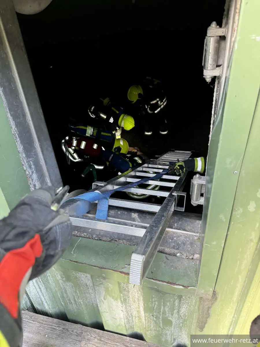 Foto 13, 28.07.2025, Einsatzübung in der Biogasanlage Retz