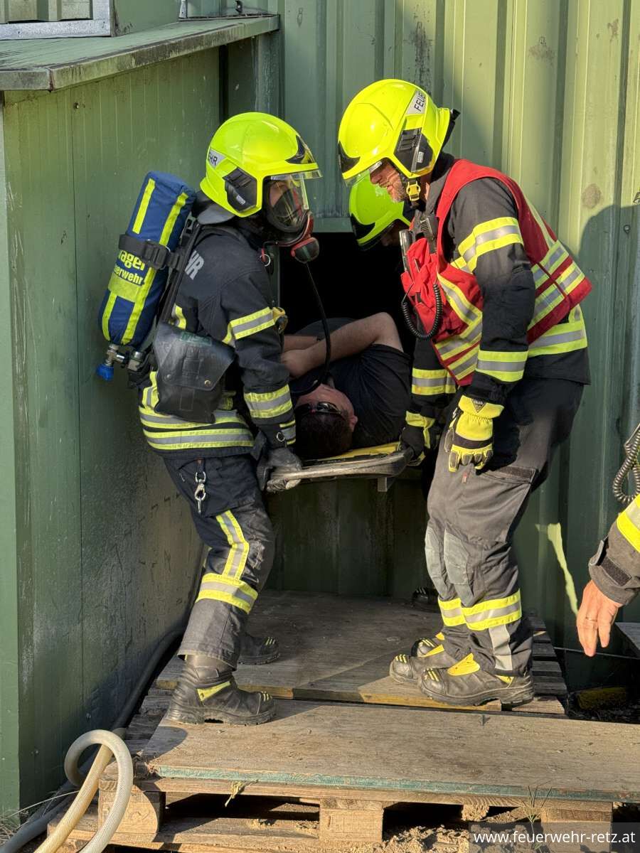 Foto 15, 28.07.2025, Einsatzübung in der Biogasanlage Retz