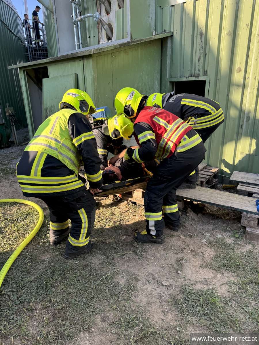 Foto 16, 28.07.2025, Einsatzübung in der Biogasanlage Retz