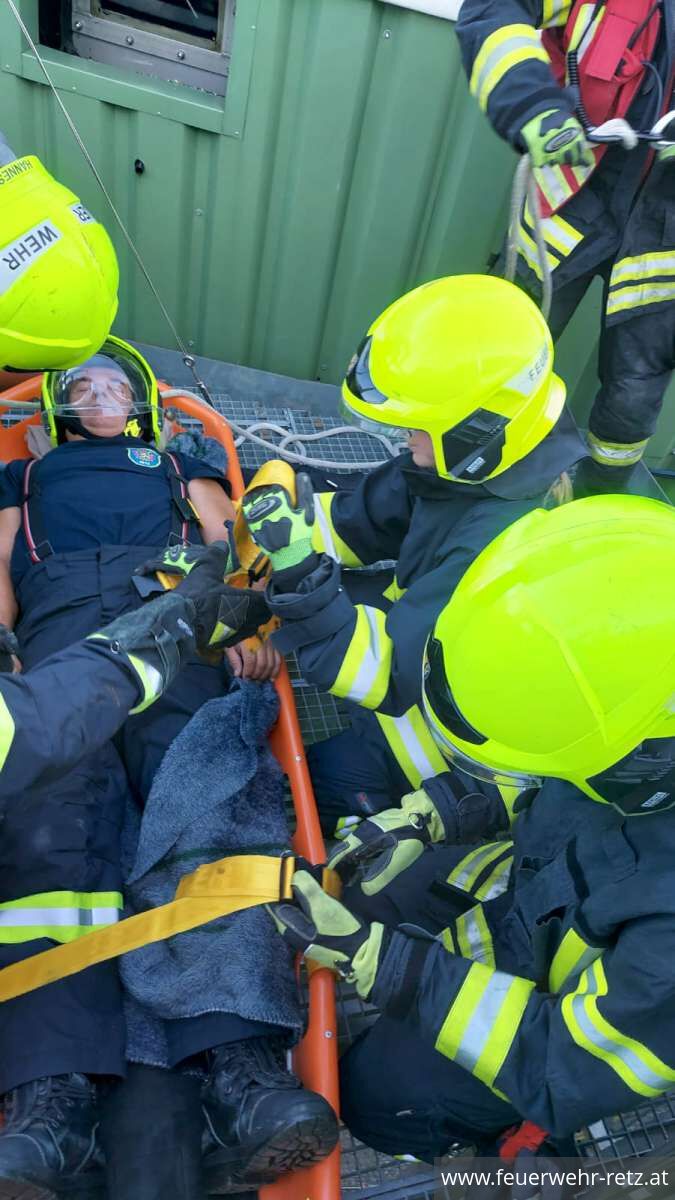 Foto 17, 28.07.2025, Einsatzübung in der Biogasanlage Retz