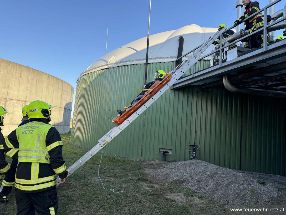 Foto 19, 28.07.2025, Einsatzübung in der Biogasanlage Retz