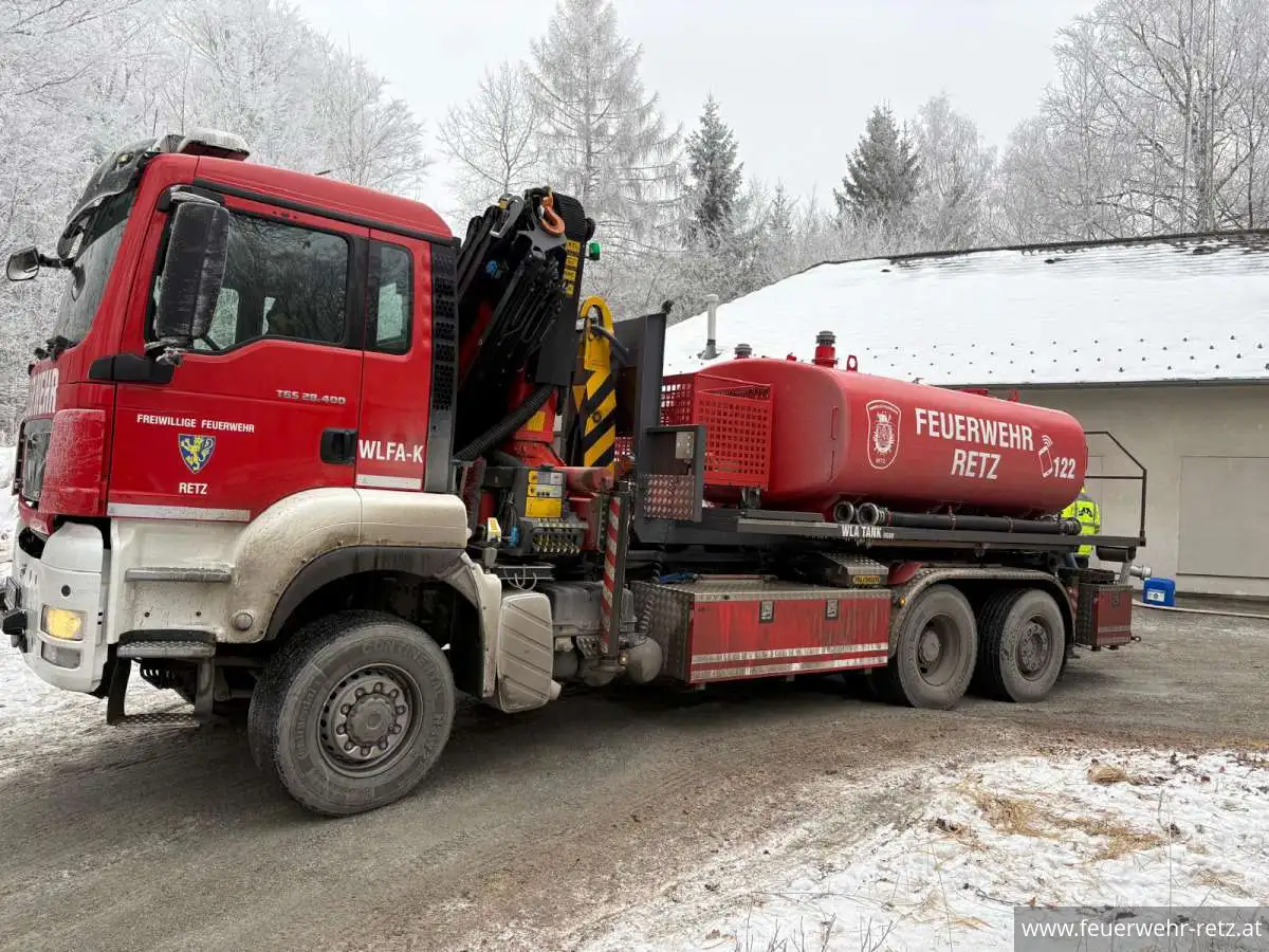 Foto 3, 26.01.2026, Trinkwasserversorgung nach Fäkalien Unfall in CZ - Zwischenbericht Foto 3, 26.01.2026, Trinkwasserversorgung nach Fäkalien Unfall in CZ - Zwischenbericht