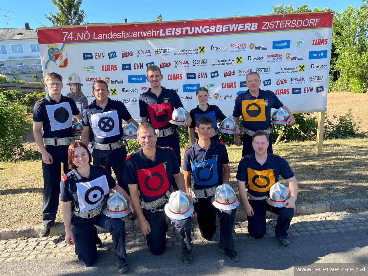 Foto 1, 07.07.2026, Erfolgreiche Teilnahme der FF Retz bei den 74. NÖ Landesfeuerwehrleistungsbewerben Foto 1, 07.07.2026, Erfolgreiche Teilnahme der FF Retz bei den 74. NÖ Landesfeuerwehrleistungsbewerben