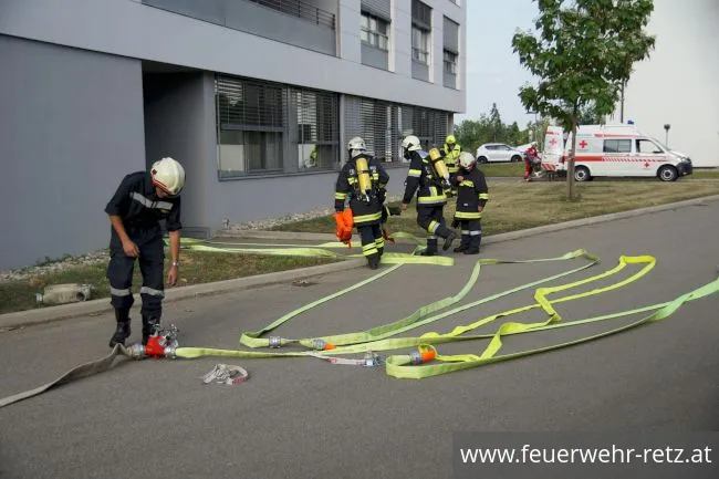 Foto 1, 14.06.2018, Unterabschnittsübung des UA Retz - NÖ Pflege- und Betreuungszentrum Retz