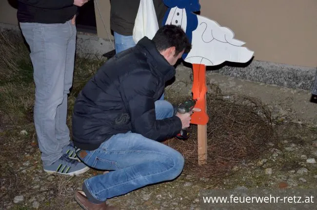Foto 3, 03.02.2018, Der Feuerwehr - Storch ist gelandet