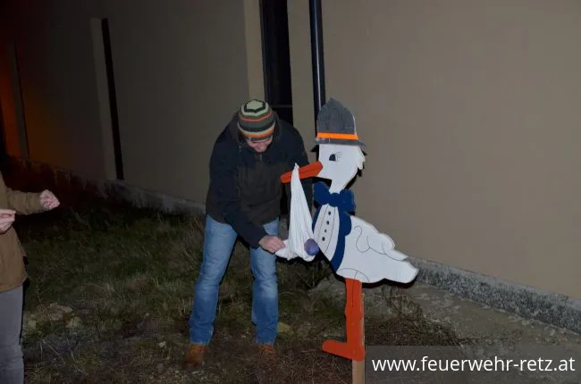 Foto 4, 03.02.2018, Der Feuerwehr - Storch ist gelandet