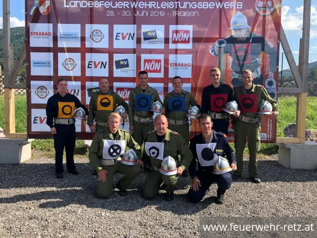 Foto 1, 03.07.2019, Landesfeuerwehr-Leistungsbewerbe 2019 - FF-Retz mit 2 Wettkampfgruppen in Traisen