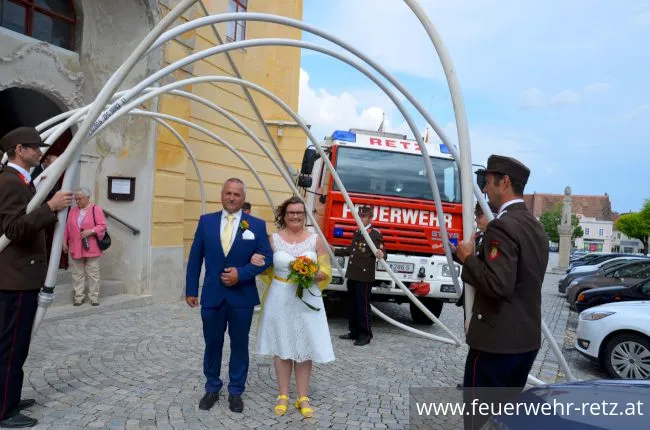Foto 2, 16.07.2019, Feuerwehrhochzeit in Retz