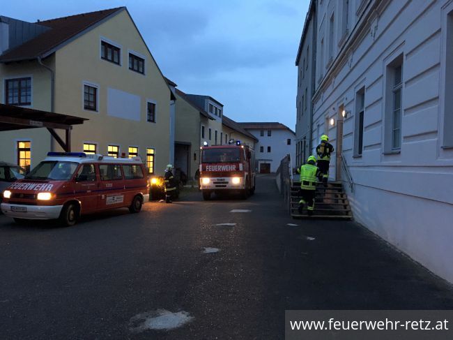 Foto 1, 22.02.2019, Brandmelderalarm - Caritas Heim Retz