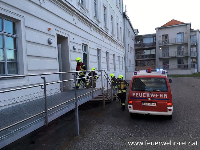 Foto 1, 06.04.2019, Brandmelderalarm - Caritas Heim Retz