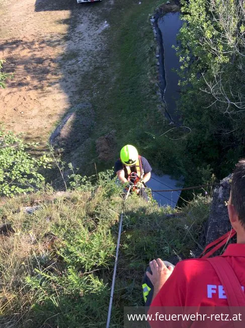 Foto 4, 16.07.2019, Technische Übung im Steinbruch Obernalb