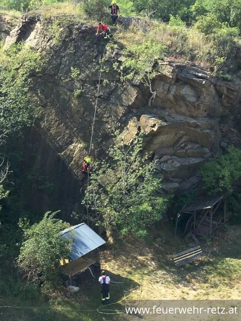 Foto 5, 16.07.2019, Technische Übung im Steinbruch Obernalb